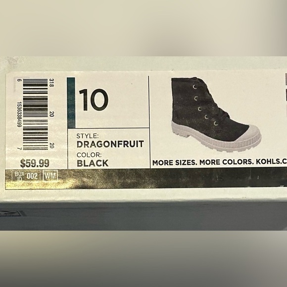 New SO Dragonfruit high top sneakers black and white size 10 - Picture 4 of 4